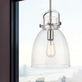 thumbnail image 3 of Innovations Lighting  Newton Sphere - 1 Light 10" Stem Hung Pendant Polished Nickel/Matte White, 3 of 3