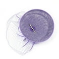 thumbnail image 7 of IDALL Fascinators Hats Tea Party Hats Women's Elegant Hat Strap Flower Feather Party Hat Hair Clip Headband Accessory Party Hats Fascinator Headband Purple One Size, 7 of 7