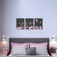 thumbnail image 6 of Romantic Black and Pink New York City Night Scenes Canvas Wall Art- Modern Cityscape Sailboat Building Prints Painting for Living Bedroom Home Decor 3Panels Each 12"x16", 6 of 6