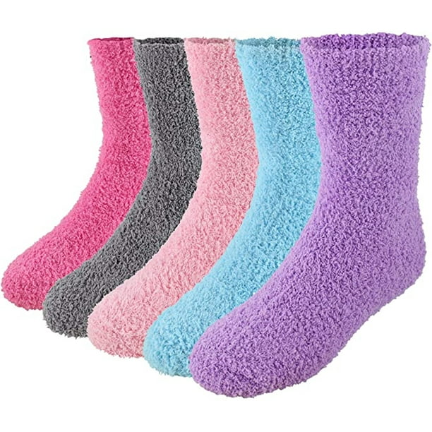 Market & Layne Adult Fuzzy Socks / Soft Cozy Crew Socks for Women 5