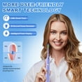 thumbnail image 6 of JTF Sonic Electric Toothbrush for Adults and Kids with Travel Case and 6 Brush Heads, 5 Modes 40000 VPM Rechargeable Power Toothbrush with Wireless Charger, IPX7 Waterproof 60-Day Battery Life,Purple, 6 of 10
