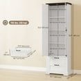 thumbnail image 3 of HOMCOM 71" Kitchen Pantry Cabinet, Farmhouse Kitchen Storage Cabinet, White, 3 of 10