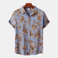 thumbnail image 4 of Camisa de playa de manga corta hawaiana para hombre, camisas informales con botones de verano estampadas Pompotops oipoqjl25089, 4 of 9