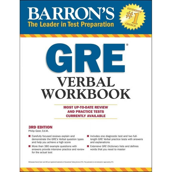 Barron's Test Prep: GRE Verbal Workbook (Paperback)