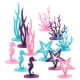 thumbnail image 2 of PTOOTP 12 piezas de adornos de mesa con temática oceánica, decoración de cumpleaños de sirena, centro de mesa de fieltro, 2 of 8