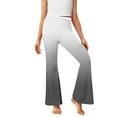 thumbnail image 7 of Frostluinai Girls High Waist Flare Leggings Warm Fleece Lined Yoga Pants Gradient Thermal Workout Bell Bottoms for Kid 5-16 Years, 7 of 7