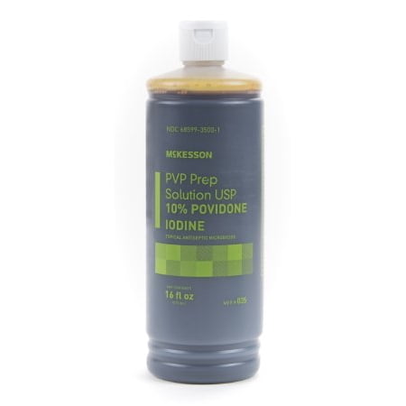Prepping Solution - McKesson Prep Solution 16 oz. Flip-Top Bottle, 10% Povidone Iodine