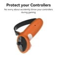 thumbnail image 6 of HZLucki Upgraded Controller Grips Compatible with Meta Quest 3S/Quest 3 Accessories, Extended Gradient Silicone Controller Strap, Widened Adjustable Knuckle Straps Fits Most Hands (orange), 6 of 14