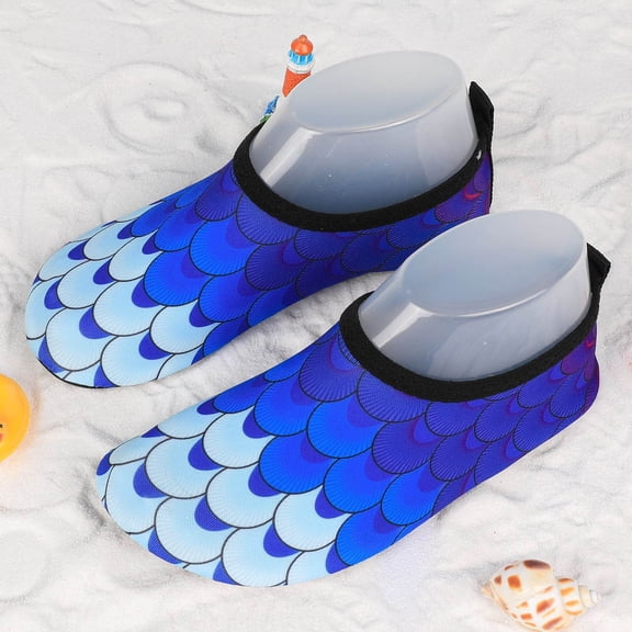 BUWTTER Girls Sandals Dry Water Shoes Soft Sole Beach Outdoor Play Water Sports Indoor Non Sports Blue Sandals