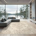 thumbnail image 2 of ODIKA 6'x9' Ultra-Soft Area Rug, Beige Details Neutral Artwork Featuring Symmetrical Colored Dining None Washable, Bare feet friendly, Silk-Touch for Guest Room, Bedroom, 2 of 7