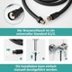 thumbnail image 5 of Premium Shower Hose, 1.5m Premium Stainless Steel, with Double Anti-Twist Shower Hose (Black), 5 of 5