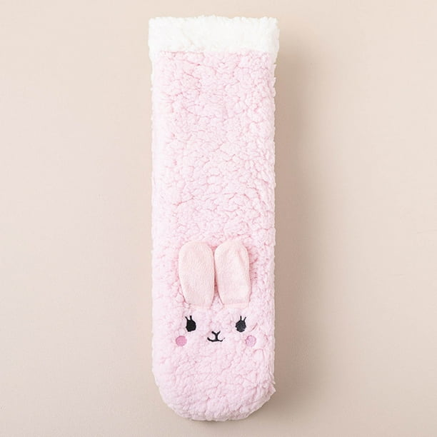Calcetines navideños para dormir, bonitos calcetines tridimensionales de lana gruesa y cálida para mujer en invierno.