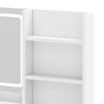 thumbnail image 5 of Uforic Vanity Desk with Mirror and LED Lights, Makeup Vanity Table with 2 Drawers & 11 Shelves, Makeup Table with Power Outlet for Bedroom Dressing Room,White, 5 of 9