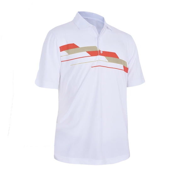 Monterey Club Men's Dry Swing Elevate Print Pique Golf Polo Shirt #1682