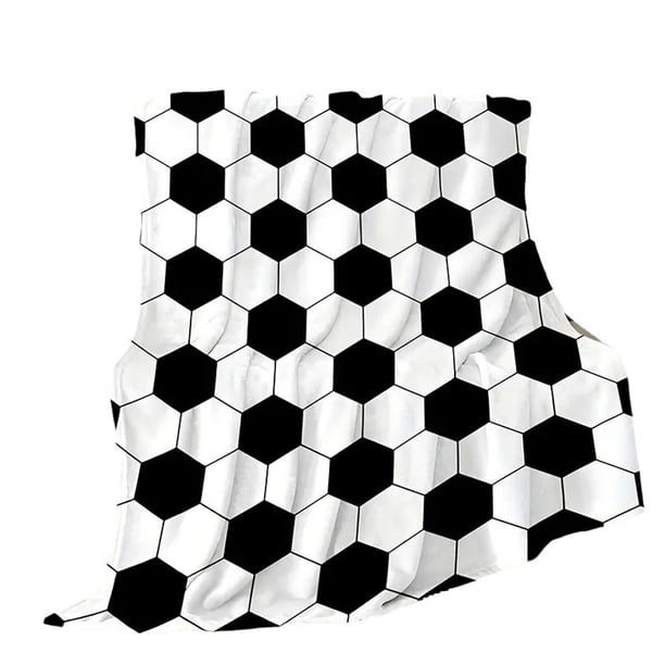 Manta suave y acogedora con diseño vibrante y estampado digital, microfibra de poliéster para mayor durabilidad, regalo perfecto para fanáticos del fútbol, uso versátil para sofá, cama, viajes,