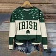 thumbnail image 2 of Culottes pour Femmes Chandail de la Saint-Patrick pour Femmes Chandails Imprimés Chandails Mignons Chandails d'Automne Chandail à Col Rond L Multicolore, 2 of 5
