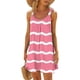 thumbnail image 5 of Vestido de Verano para las Mujeres Impreso sin Mangas Cuello Redondo, Suelto de Rodilla de Longitud Vestido Casual para la Primavera, 5 of 5