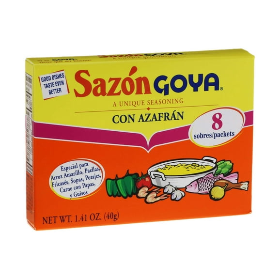2 Pack - Goya Sazon Azafran Seasoning - 1.41 oz Packaging may vary