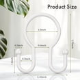 thumbnail image 4 of Shower Curtain Hooks White, 12Pcs Plastic Shower Hooks for Shower Curtain, Double Hook Shower Curtain Hooks Rust Proof Shower Curtain Hangers, 4 of 7