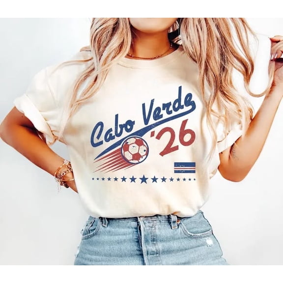 HOT Cabo Verde Soccer Fan Shirt, Cape Verde Flag Graphic Tee, Football Supporter Unisex T-Shirt