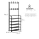 thumbnail image 2 of Mueble Zapatera Perchero Armario Multifuncional Ganchos 2 En 1 Rack Metálico Organizador Armable Modelo negro, 2 of 4