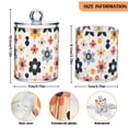 thumbnail image 5 of Yayeee 4 Pack Qtip Holder Bathroom Cotton Swab Canister with Lid Clear Dispenser Set, Beige Retro Flower, 5 of 6