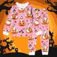 thumbnail image 2 of Weebloom Halloween Little Girl Pajamas Cute Pumpkin Boys Pajama Set Long Sleeve Sleepwear Nightwear Pjs Loungewear Pink 6Y, 2 of 4