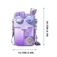 thumbnail image 3 of KOYPTL Cute Water Bottle 26oz Kawaii Water Bottle Funny Bear Water Bottles with Straw and Strap Dual Compartments Leak-proof Plastic Drinking Cup for Sport Travel, 3 of 6
