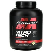 MuscleTech Nitro Tech Ripped, Lean Protein + Weight Loss, French Vanilla Bean, 4 lbs (1.81 kg)