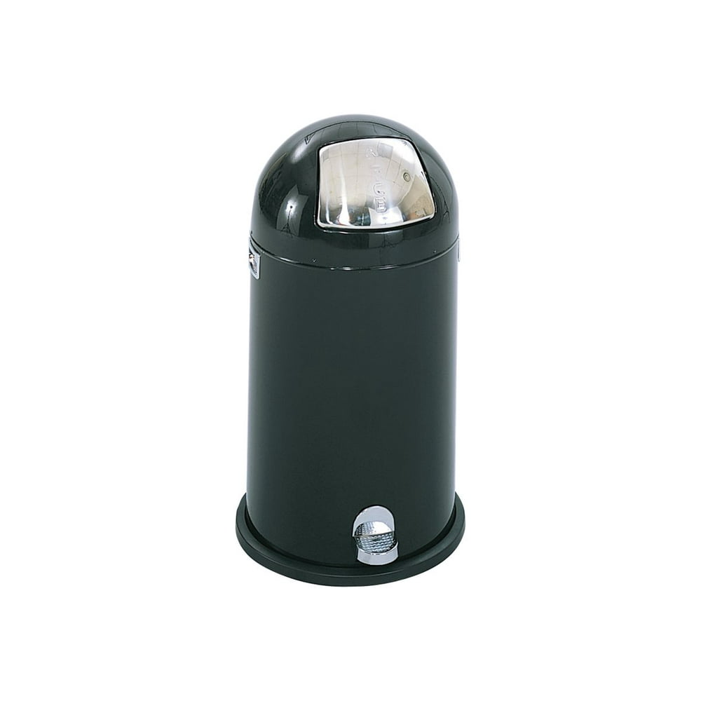 Safco Dome StepOn Receptacle Trash can flip lid 15 gal foot