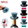 thumbnail image 2 of ZHaobin Magic Cap Red Wine Bottle Stopper Cover Leak-proof Silicone Bottle Cap Wine Stopper Seal Cork Bottle Closure Cap Kitchen Tools (Black 9pcs), 2 of 7