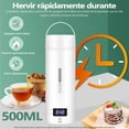 thumbnail image 4 of Hervidor de Agua Eléctrico Portátil 500ML con Control de Temperatura y Protección antidesecado para, 4 of 6