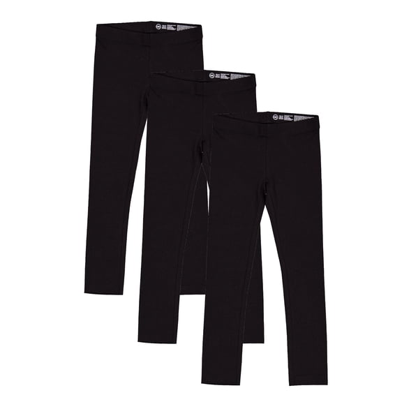 Wonder Nation Girls Kid Tough Leggings, 3-Pack, Sizes 4-18 & Plus