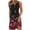 C Multicolore, variante sur Lolmot Robe Décontractée pour Femmes Robe Ample Décontractée à la Mode Rétro Imprimée Sans Manches à Col en V Robe Courte Sans Manches à Col en V Robe Sans Manches pour Femmes