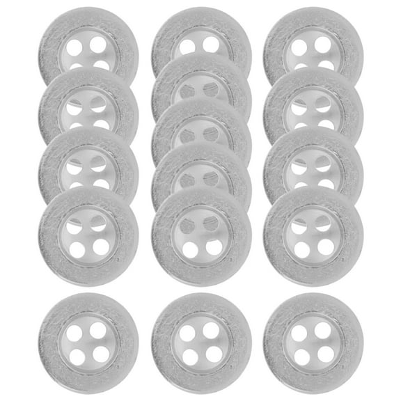 TEHAUX 100Pcs Silver Diy Clothes Buttons for Christmas and Birthday