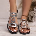 thumbnail image 6 of Taylonsss Women's Fashion Casual Large Size Metal Buckle Flat Hollow Out Beach Sandals for Summer Outdoor Comfortable Wear, 6 of 9