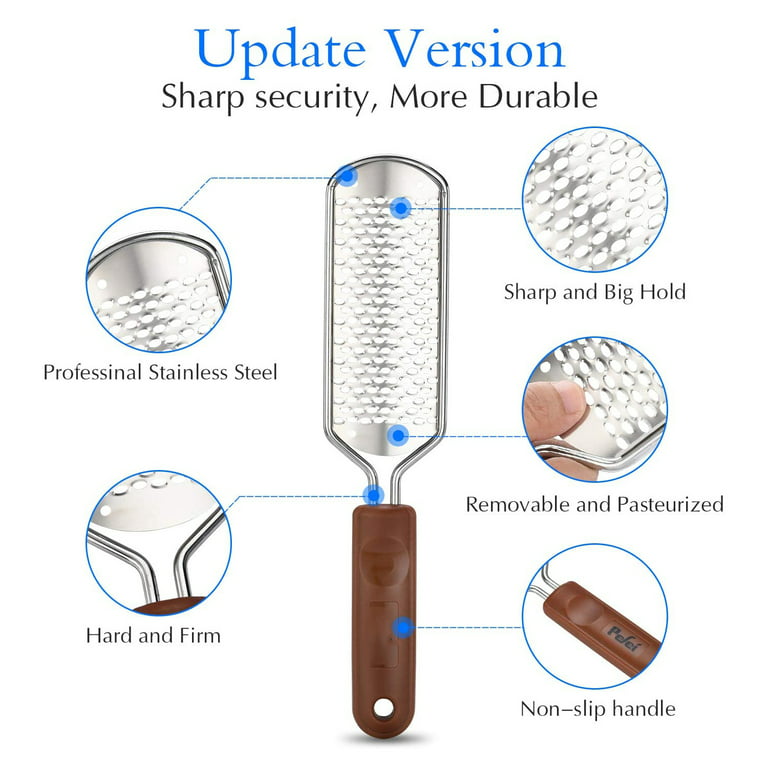 Pedicure Foot File Rasp Callus Stainless Steel Hard Dead Skin Removal Foot  Scraper Grinding Grater Scrubber Wet Dry Foot Care