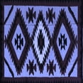 thumbnail image 1 of Ahgly Company Machine Washable Indoor Square Abstract Blue Modern Area Rugs, 3' Square, 1 of 4