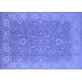 thumbnail image 1 of Ahgly Company Machine Washable Indoor Rectangle Oriental Blue Industrial Area Rugs, 2' x 3', 1 of 4