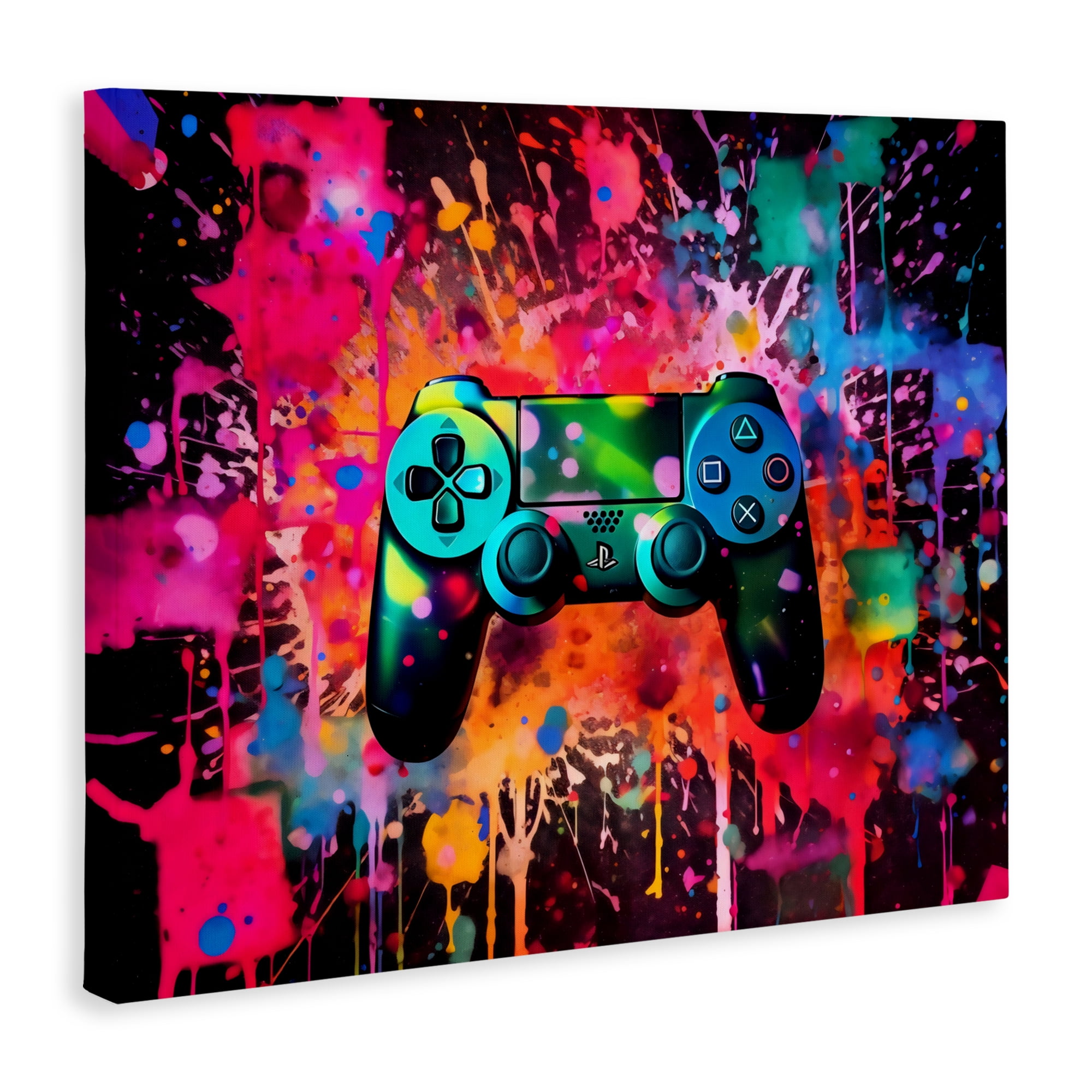 Stupell Industries Vibrant Gamepad Burst Canvas Wall Art, design by Creative Studio