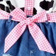 thumbnail image 6 of Gerichy Toddler Girl Denim Western Outfit Baby Cowgirl Clothes Ruffle Cow Print Shirt Button Down Tops Belted Jeans Shorts Toddler Girl Denim Western Outfit Baby Clothes, 6 of 8