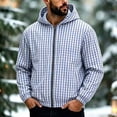 thumbnail image 2 of Abomasnow Men's Rain Jackets Plaid Full Zip Long Sleeve Waterproof Windbreaker Hooded Raincoat Casual Lightweight Jackets with Pockets for Travel Hiking Running Fishing XS-2XL, 2 of 9