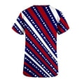 thumbnail image 5 of Up to 65 off!Lolmot 4th of July Scrub Tops Women American Flag Print Short Sleeve V Neck Tshirts Blouse Independence Day Patriotic Working Uniforms Pocketed Holiday Shirt, 5 of 5