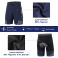 thumbnail image 4 of In 1 Padded Bike Shorts with Pockets Men Breathable Exercise Shorts for Training Biking Cycling, 4 of 8