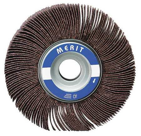 25000 RPM Box of 10 Merit Mandrel Grit 180 Grind Abrasive Flap Wheel 2/" D 1/" W