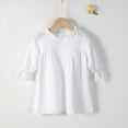 thumbnail image 2 of Odeerbi Toddler Girls Long Sleeve Cotton Dress Cute Ruffle Tutu Dress Spring Summer Round Neck Solid Color Dress Toddler Girls Clothes, 2 of 8