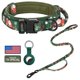 thumbnail image 1 of Collar táctico para perros DAGANXI de nailon ajustable con asa, color verde, 1 of 6