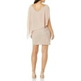thumbnail image 4 of J Kara Robe Cocktail Courte à Perles pour Femmes, Blush/blush/argent, 10, 4 of 4