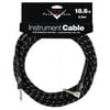 Fender Custom Shop Performance Series Cable, Sraight to Right 18.6ft, Black Tweed