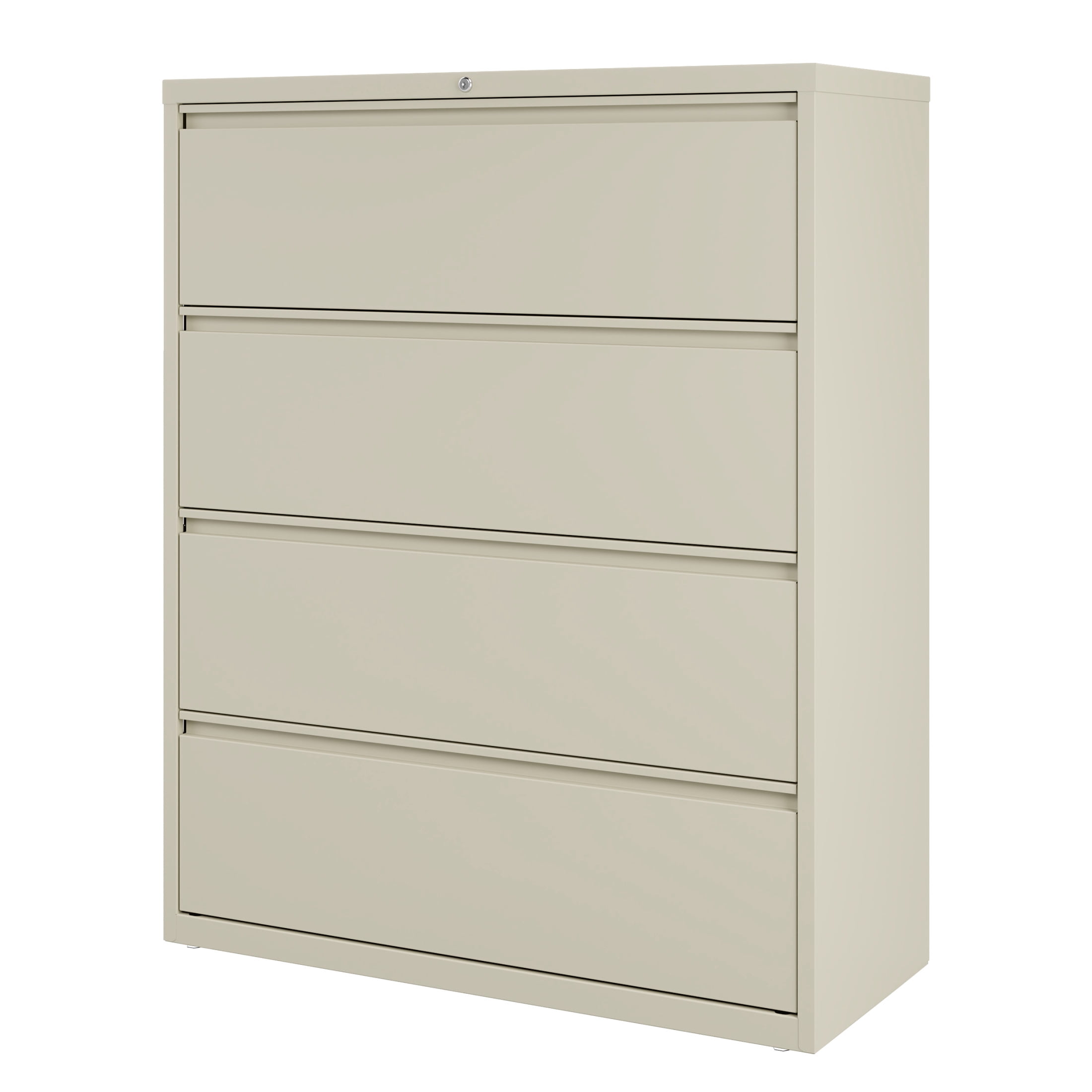 Hirsh 42 inch Wide 4 Drawer Metal Lateral File Cabinet for Home and Office, Holds Letter, Legal and A4 Hanging Folders, Putty